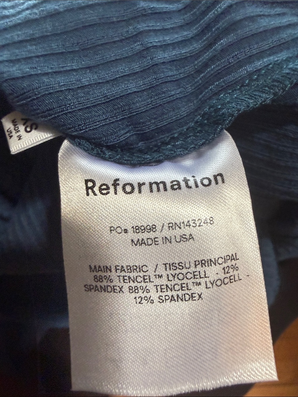 Reformation Ribbed Wide-Leg Pants Set - Ocean - Picture 9 of 10